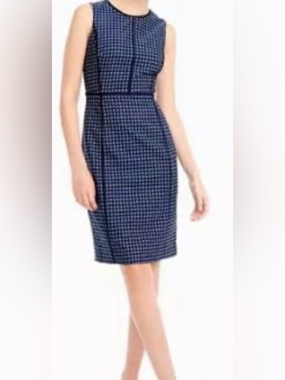 J. Crew Paneled Sheath Dress blue navy Green Size 10 preppy